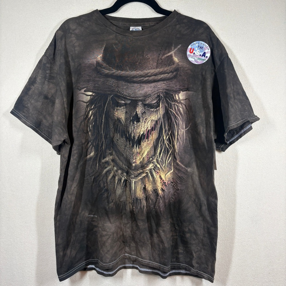 NOS 2013 The Mountain James Ryman Scarecrow Graphic T-Shirt Brown Horror